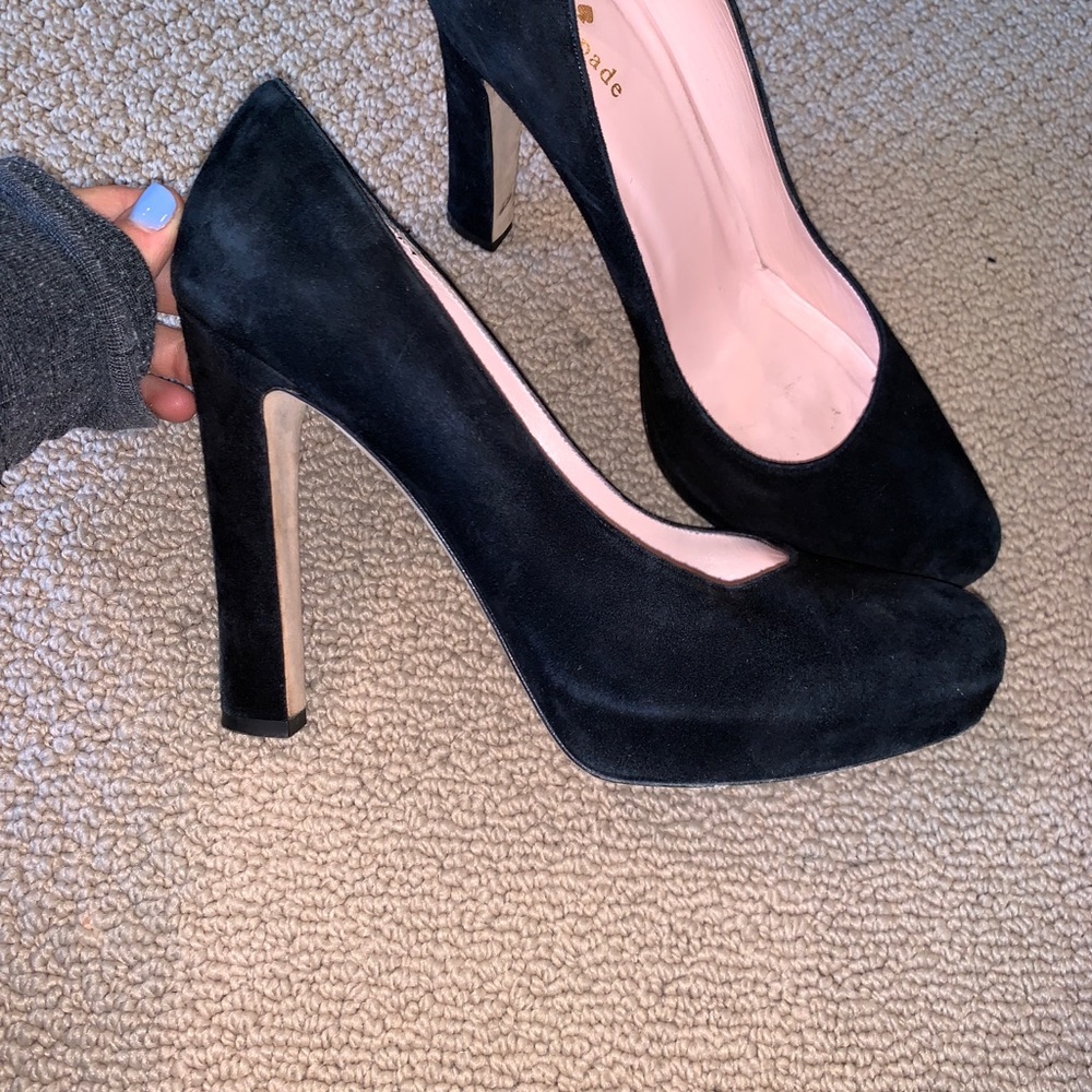 Kate Spade black suede pumps. Super cute.